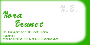 nora brunet business card