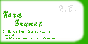 nora brunet business card